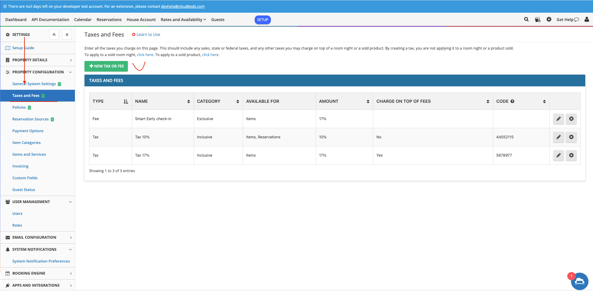 Cloudbeds Tax Code Setup for Upsells Duve